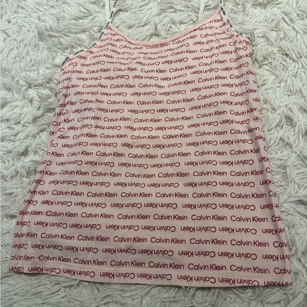 Calvin Klein Pink Logo Women's Top